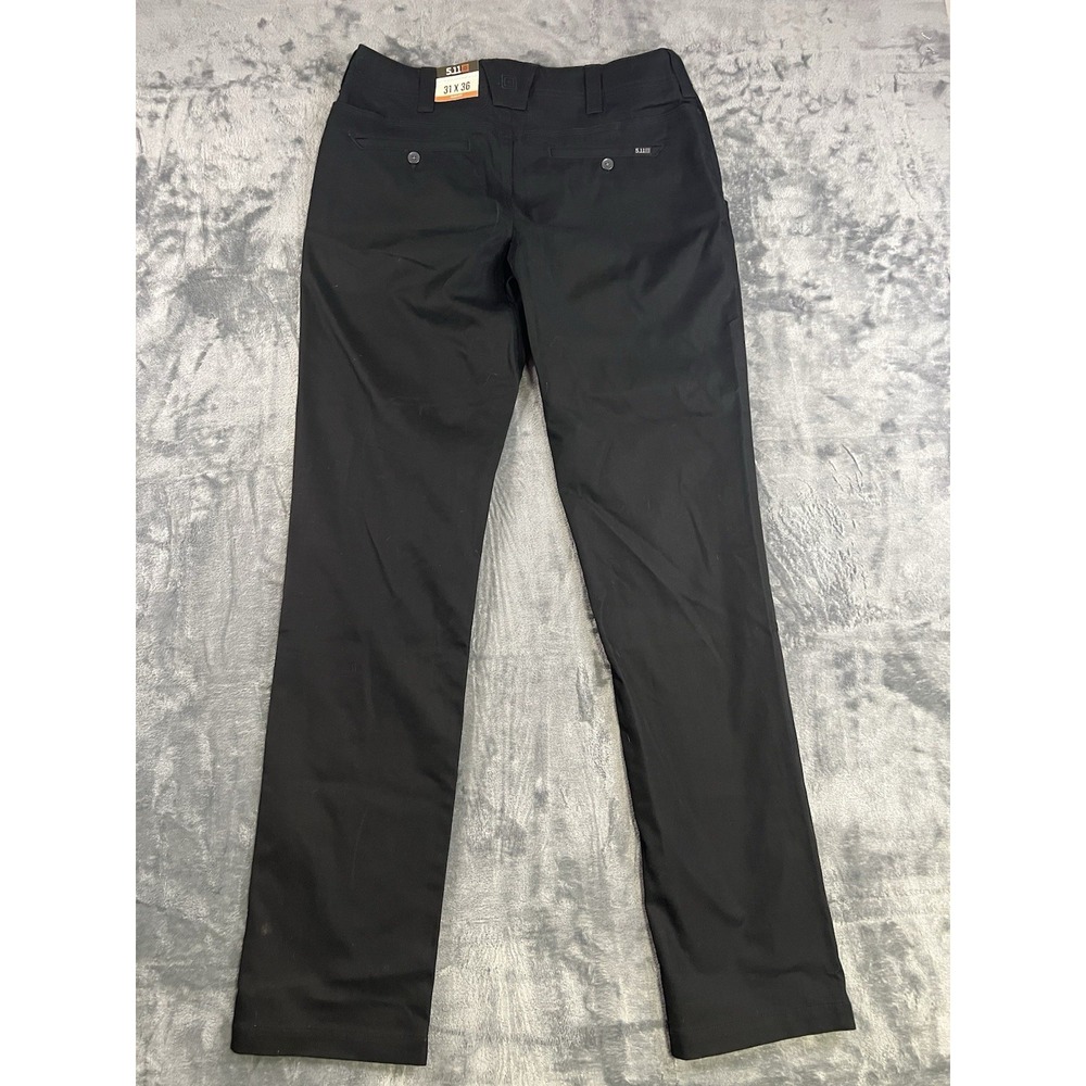 5.11 Tactical Flex-Tac Edge Chino Pants Slim Fit 31x36 Black Cotton 74441 - Picture 11 of 16